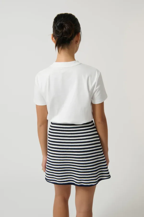 Helena Mini Skirt Stripe II Navy/White