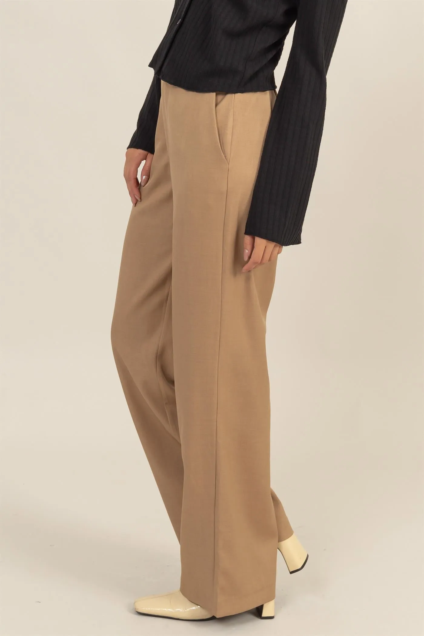 HF24G096-HIGH WAIST STRAIGHT LEG PANTS