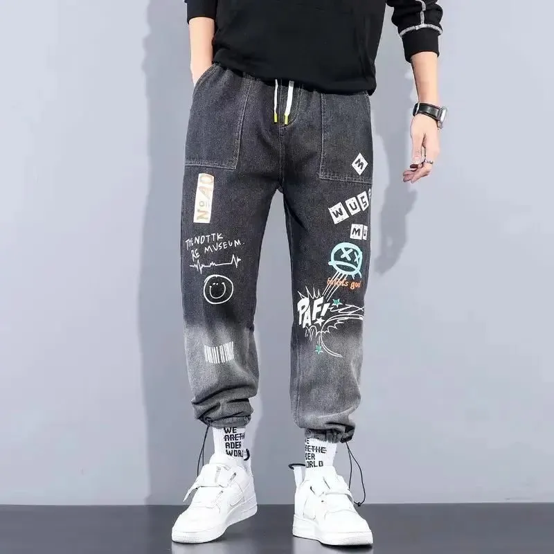 High quality Fashion Men's Cargo pants Hip Hop Trend Streetwear Jogging Pants Men Casual Elastic Waist Men Clothing Trousers