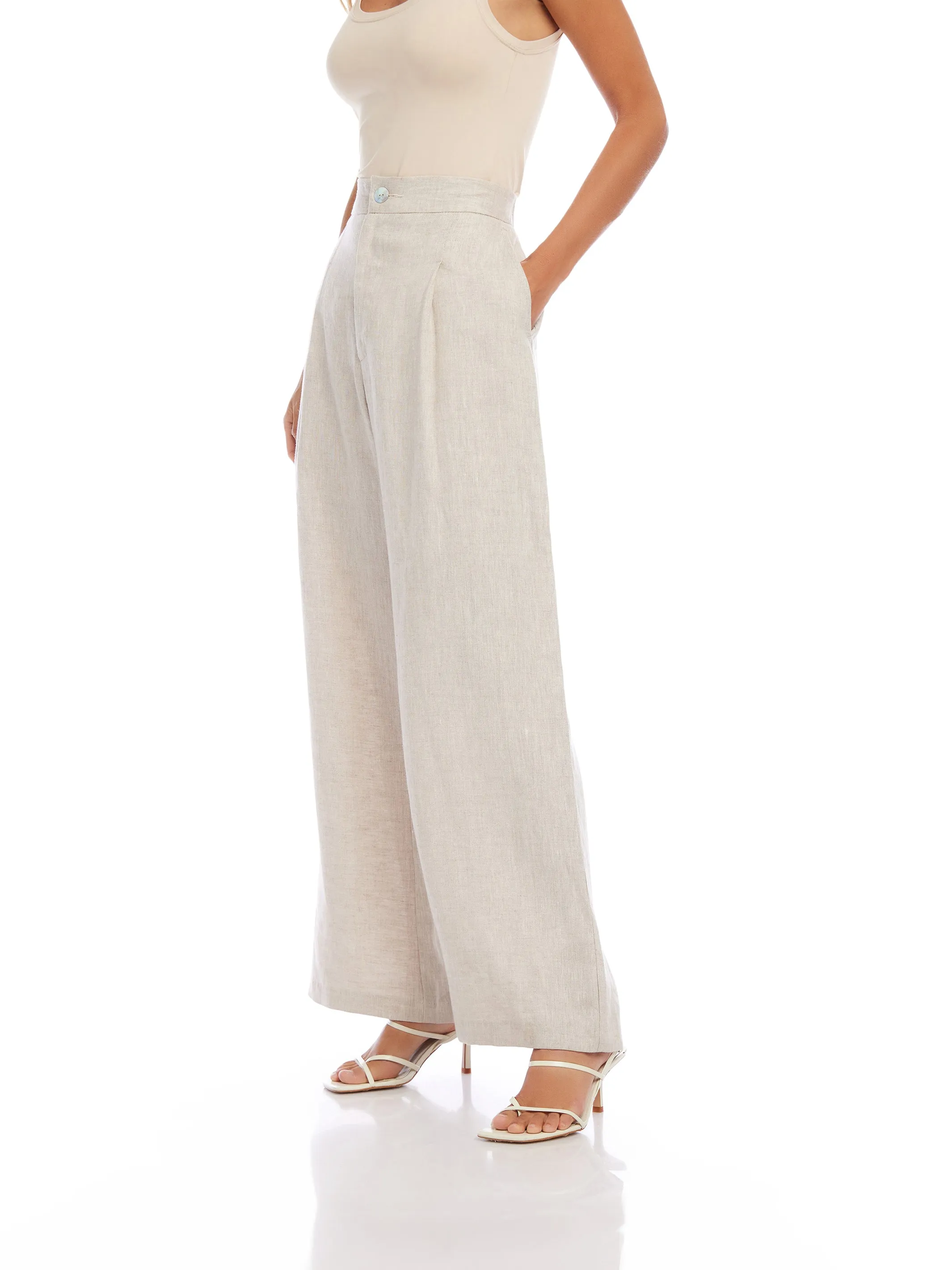 High Waist Linen Pants