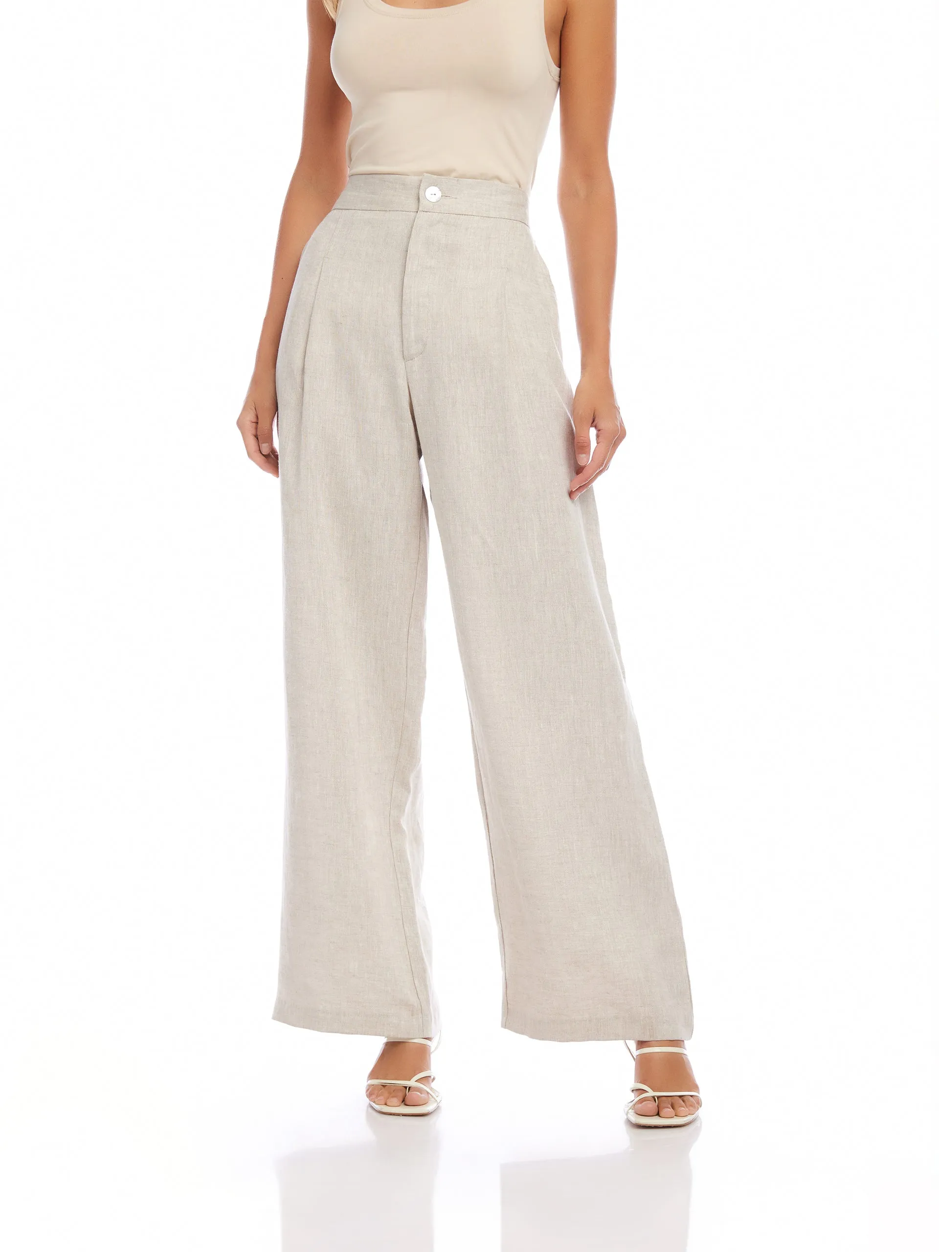 HIGH WAIST PANTS - OAT