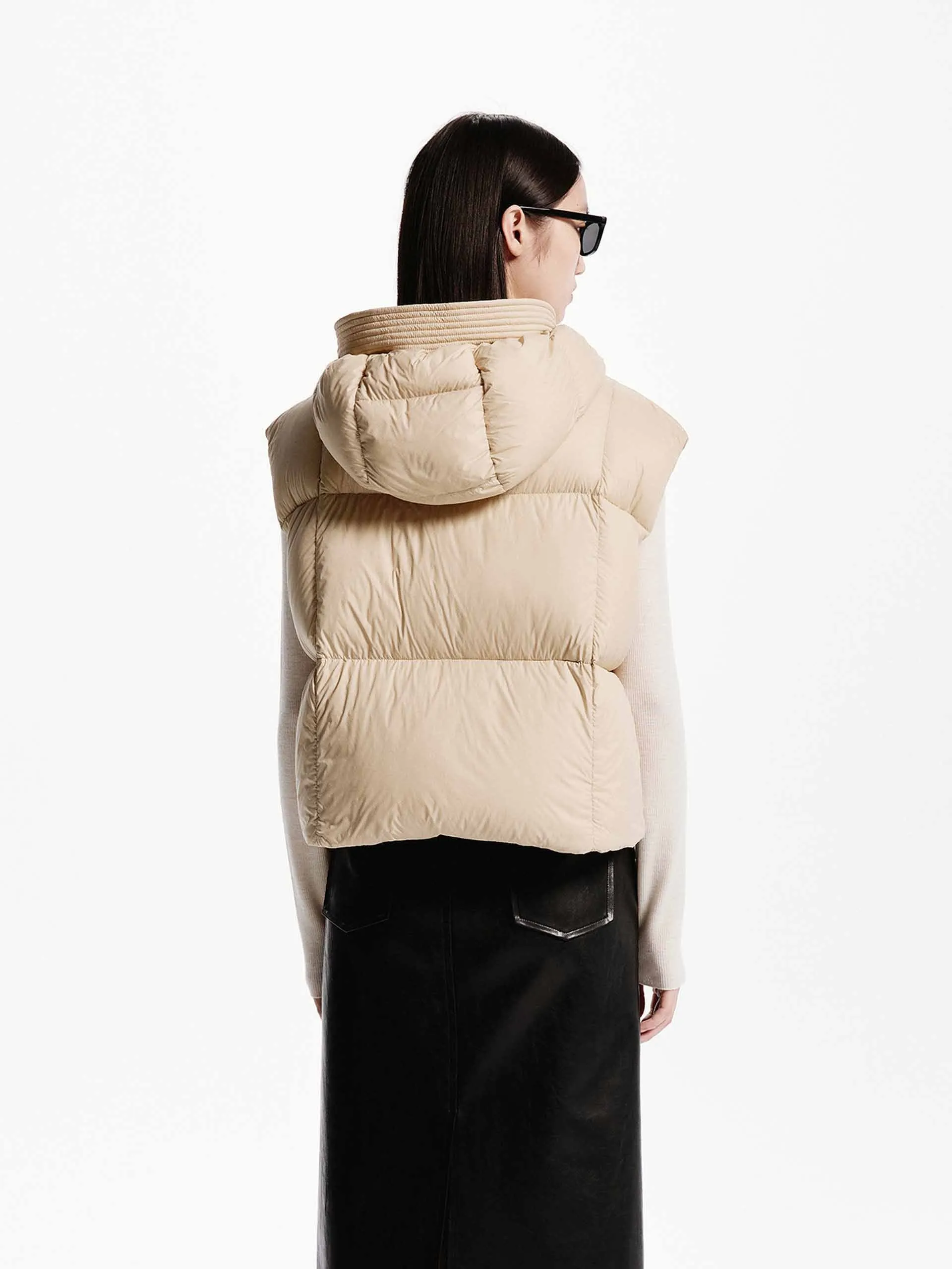 Hooded Quilted Puffer Vest