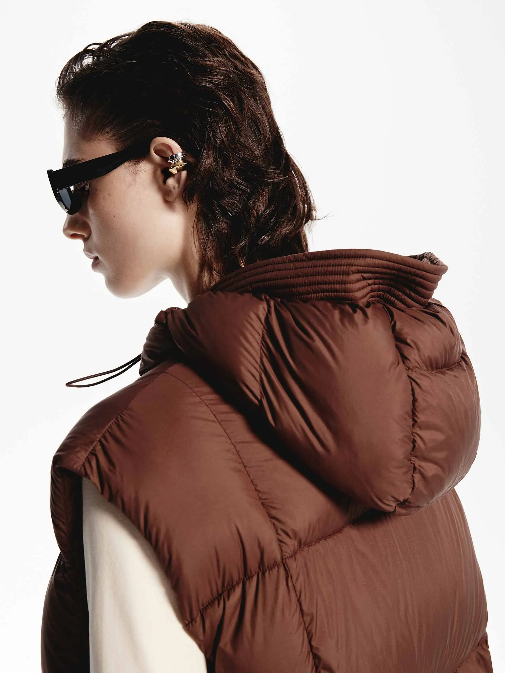 Hooded Quilted Puffer Vest