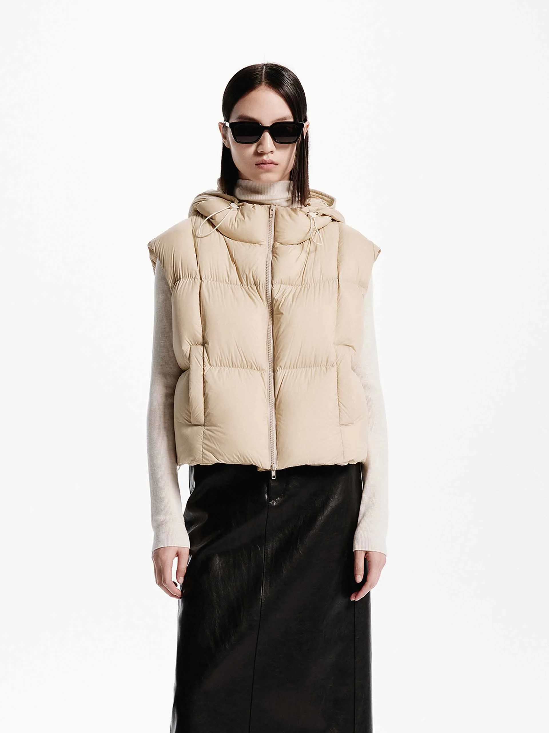 Hooded Quilted Puffer Vest