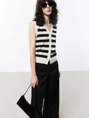 Include Linen Striped Vest