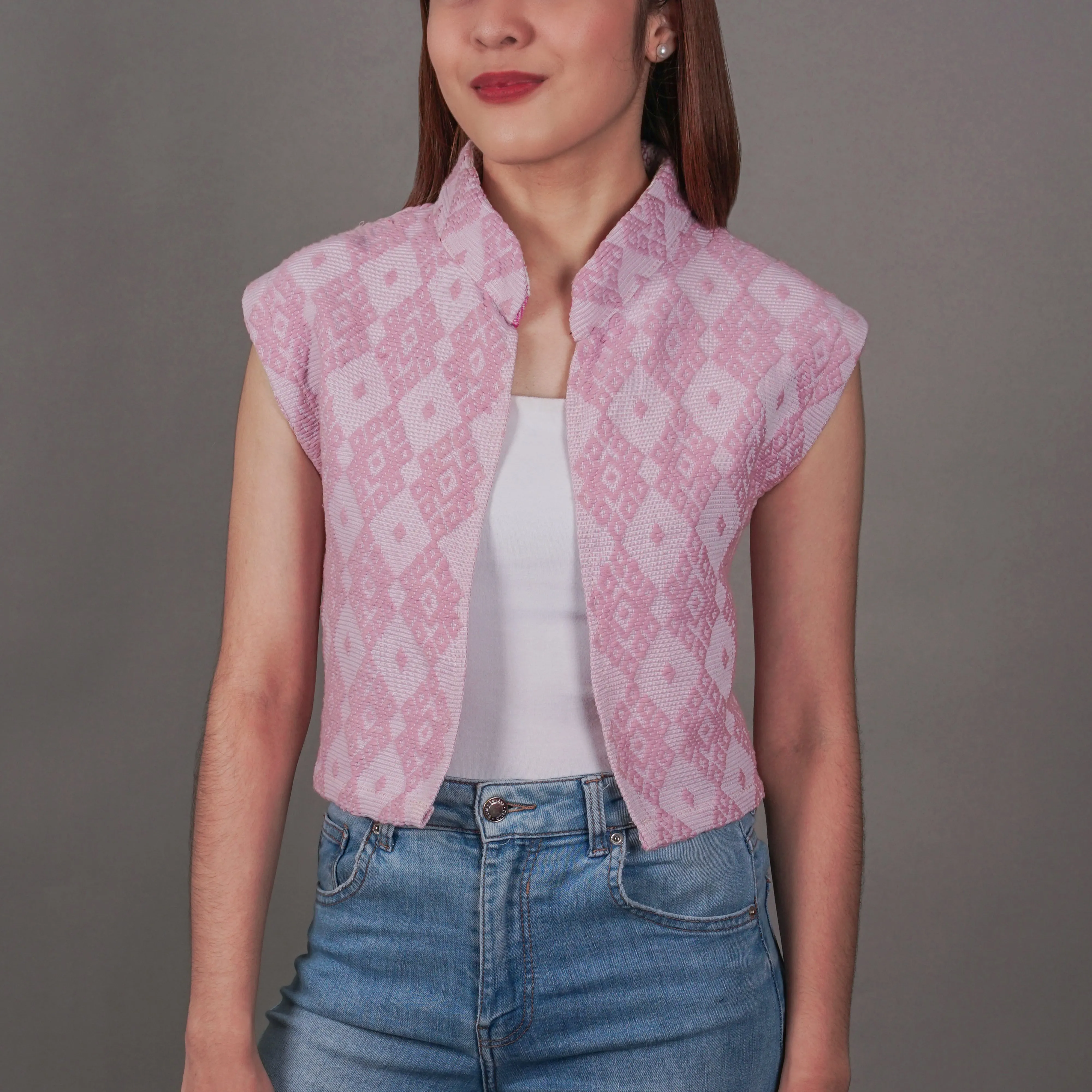 Itneg Hand Embroidered Cropped Vest