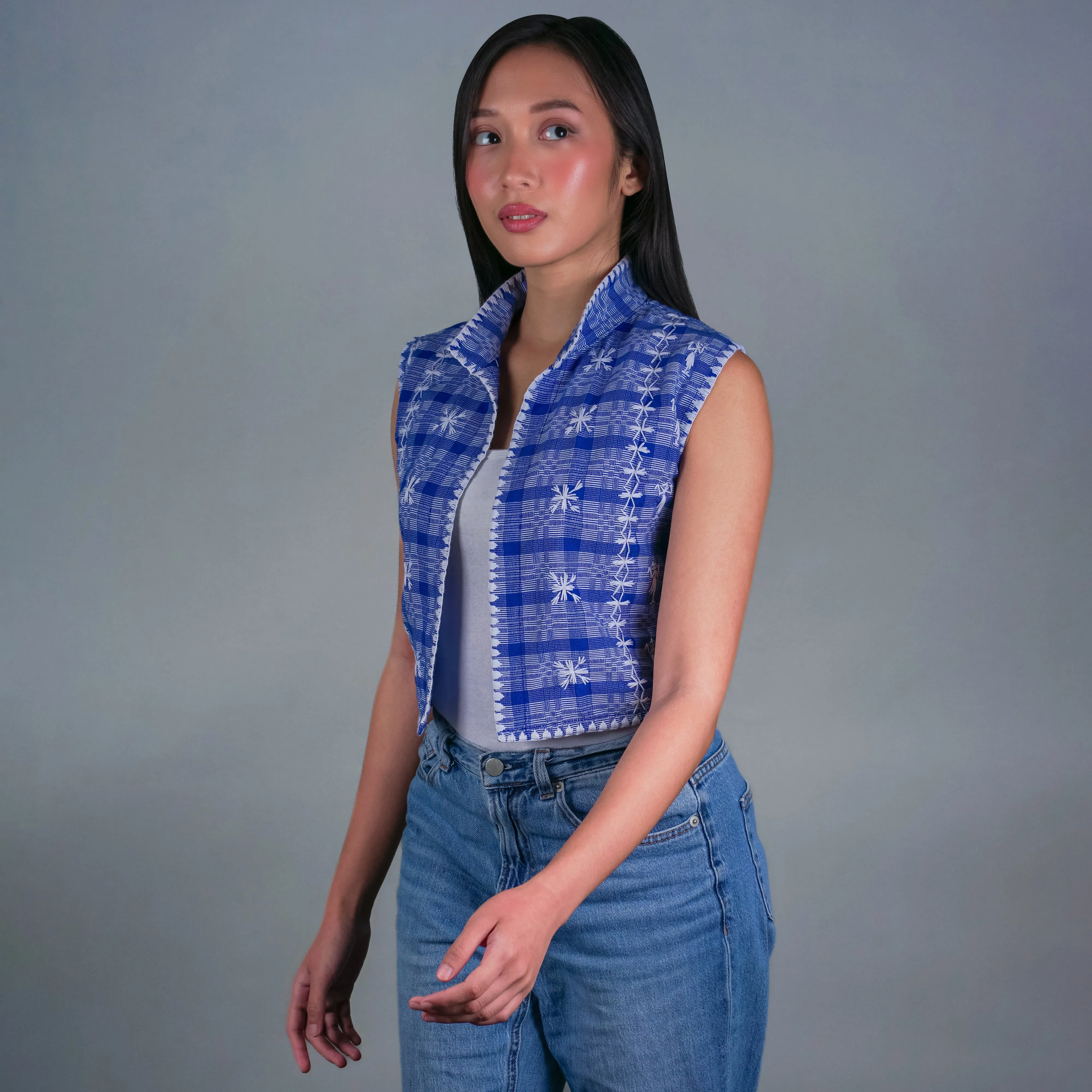 Itneg Hand Embroidered Cropped Vest