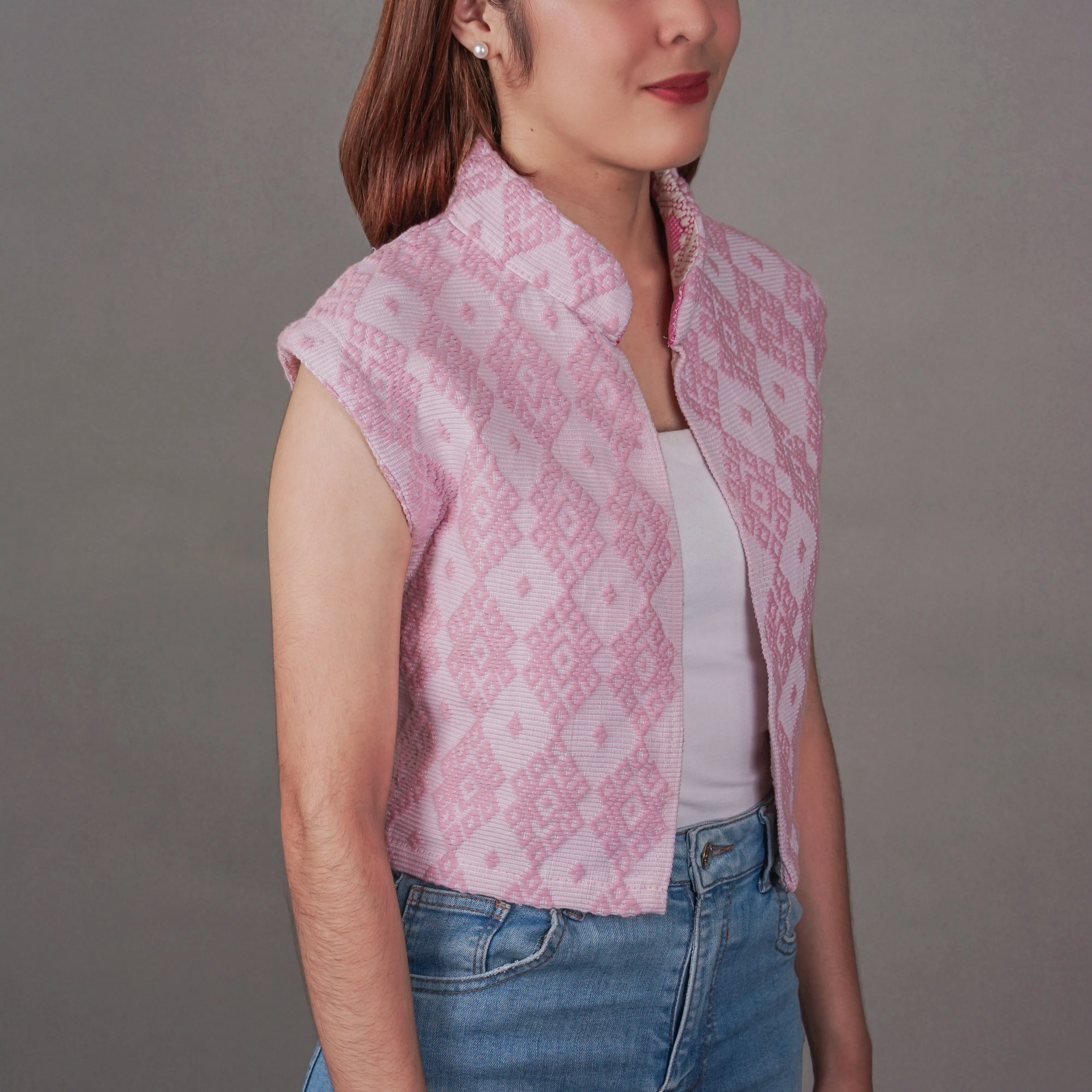 Itneg Hand Embroidered Cropped Vest