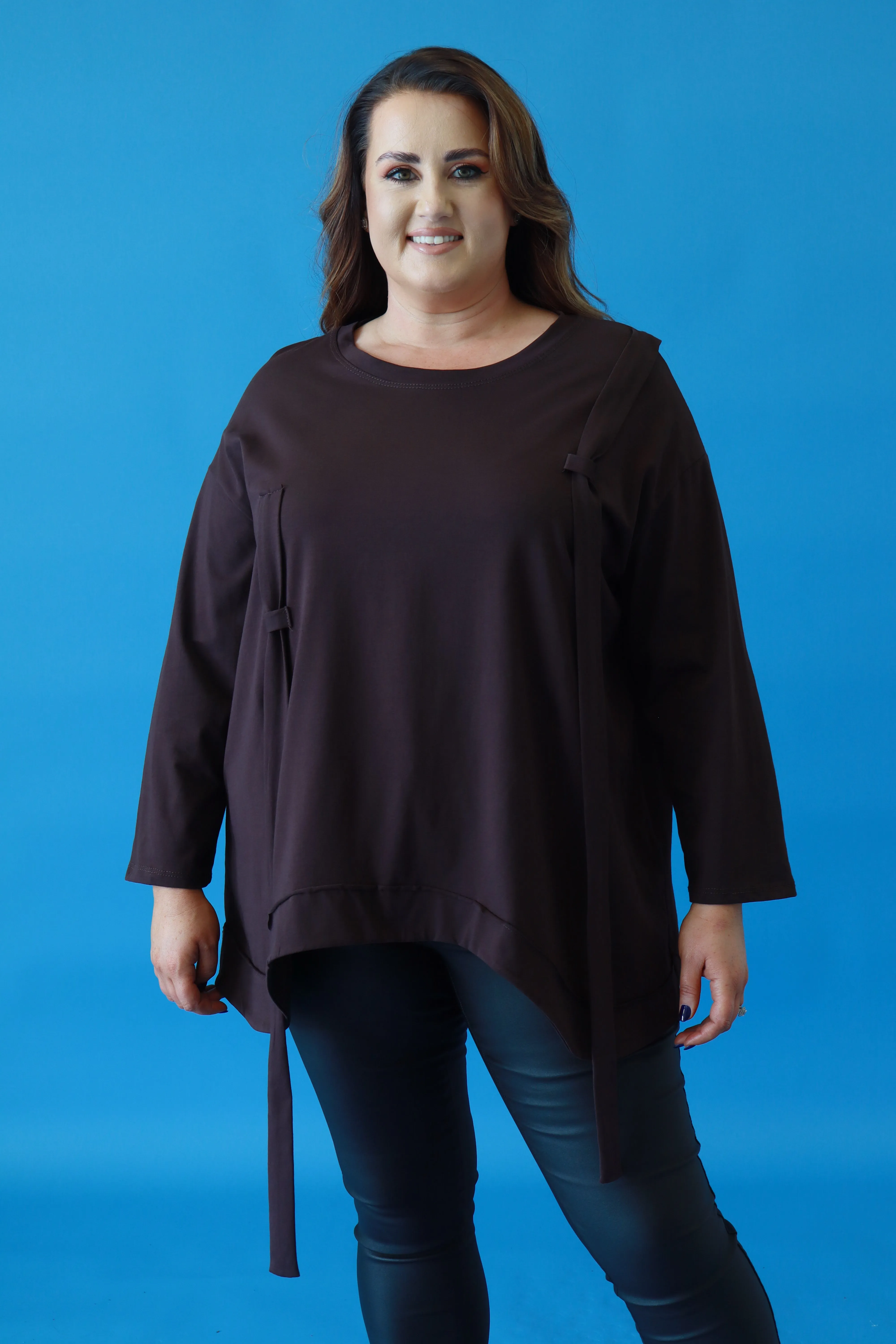 Jocelyn Cotton Top in Brown