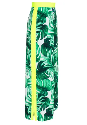 Jungle - Monstera White / Green Pants (Neon Yellow)