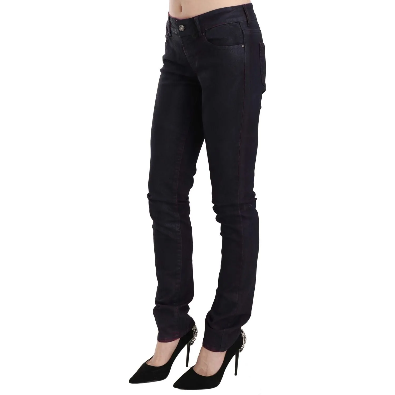 Just Cavalli Chic Black Low Waist Skinny Denim