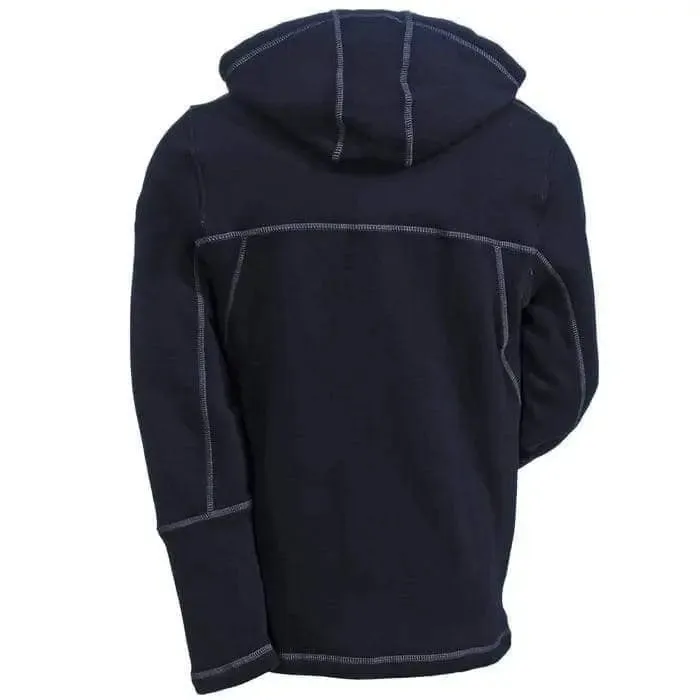 JUSTIN FR - Polartec Wind Pro Fleece Hoodie w/ full zip closure - NAVY -  Water Repellent -  NFPA 2112 & 70E (S-5XL)