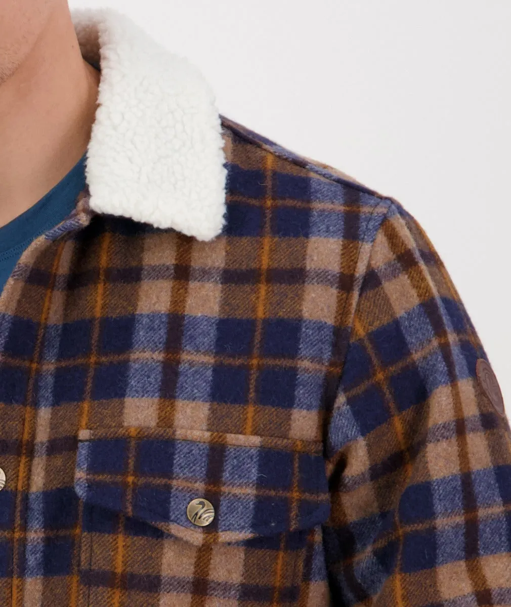 Kaituna Sherpa Lined Jacket - Toffee Check