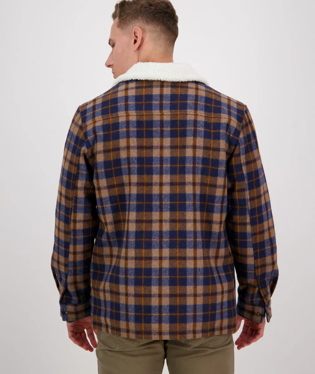 Kaituna Sherpa Lined Jacket - Toffee Check