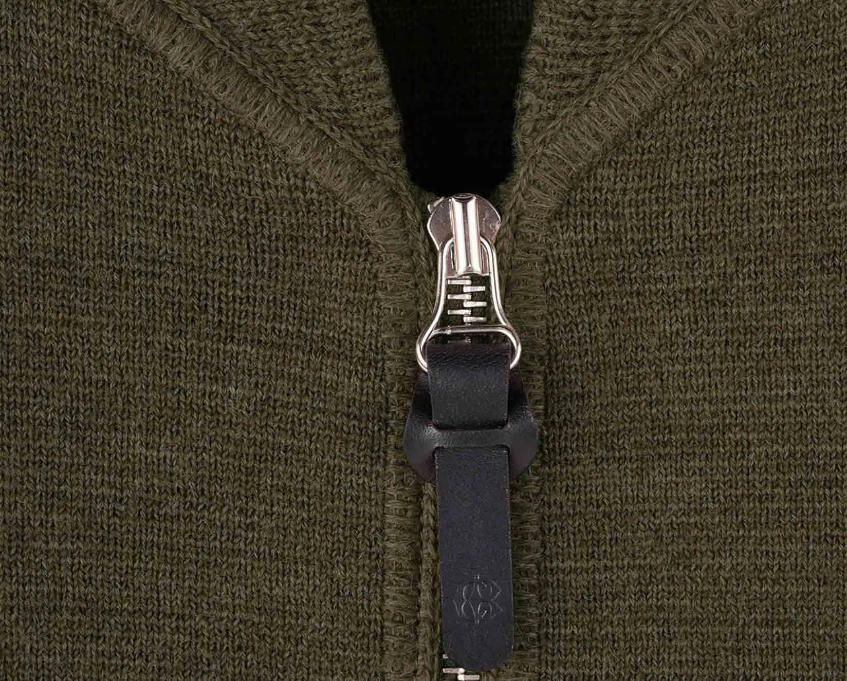 Khaki Wool Drop Back Car Vest