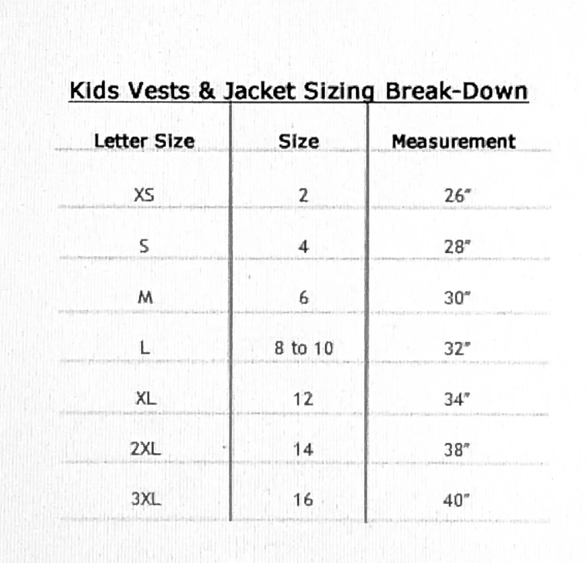 Kids Regular Vest With Side Laces