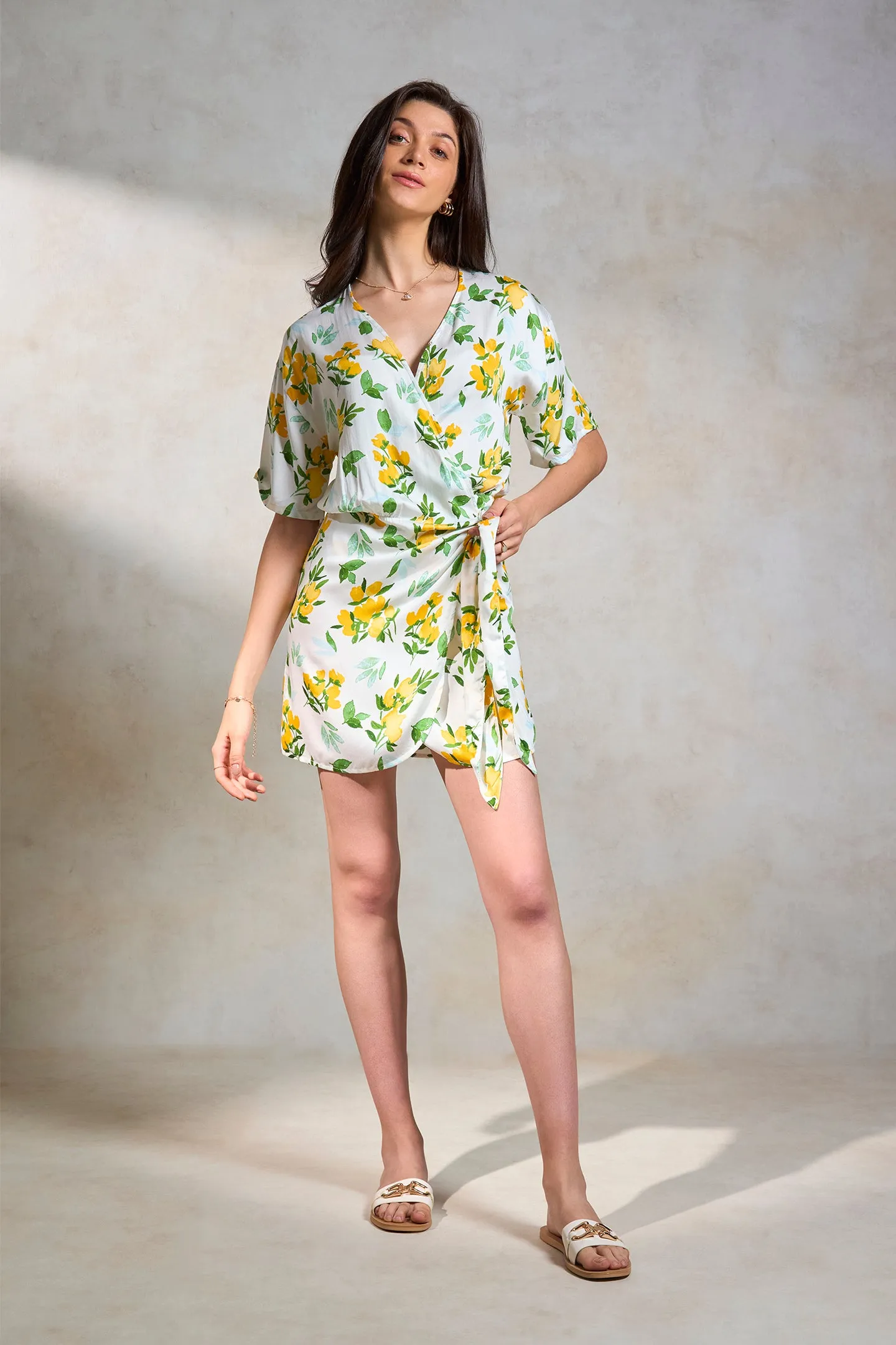 Kimaya|Floral Modal Wrap Dress