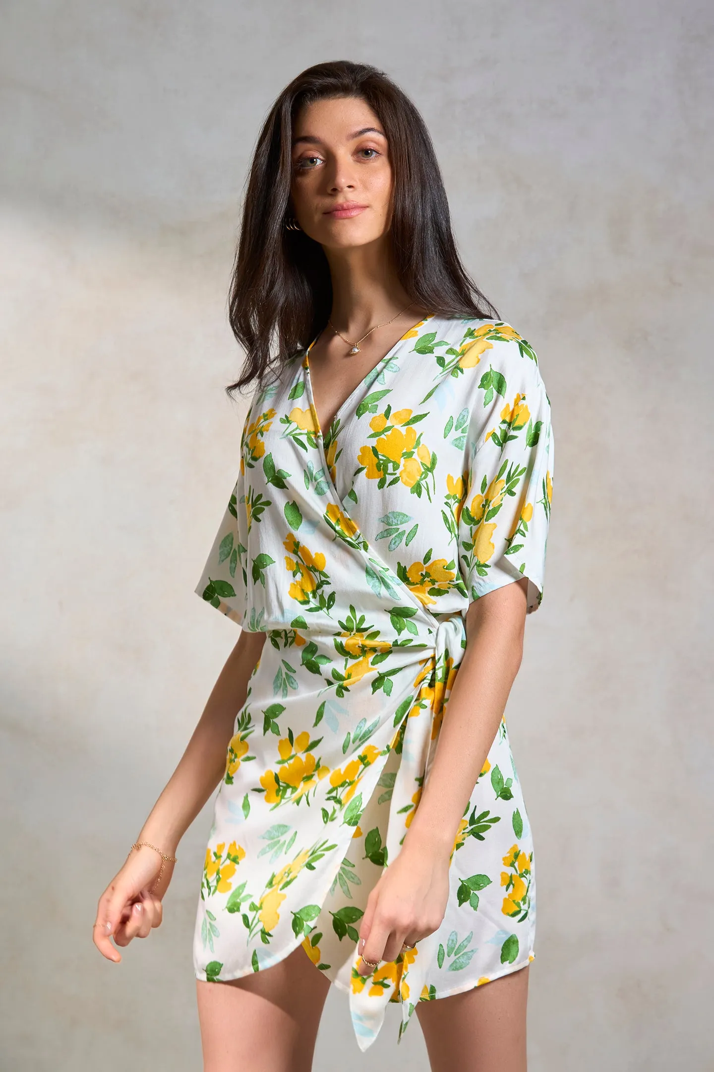 Kimaya|Floral Modal Wrap Dress