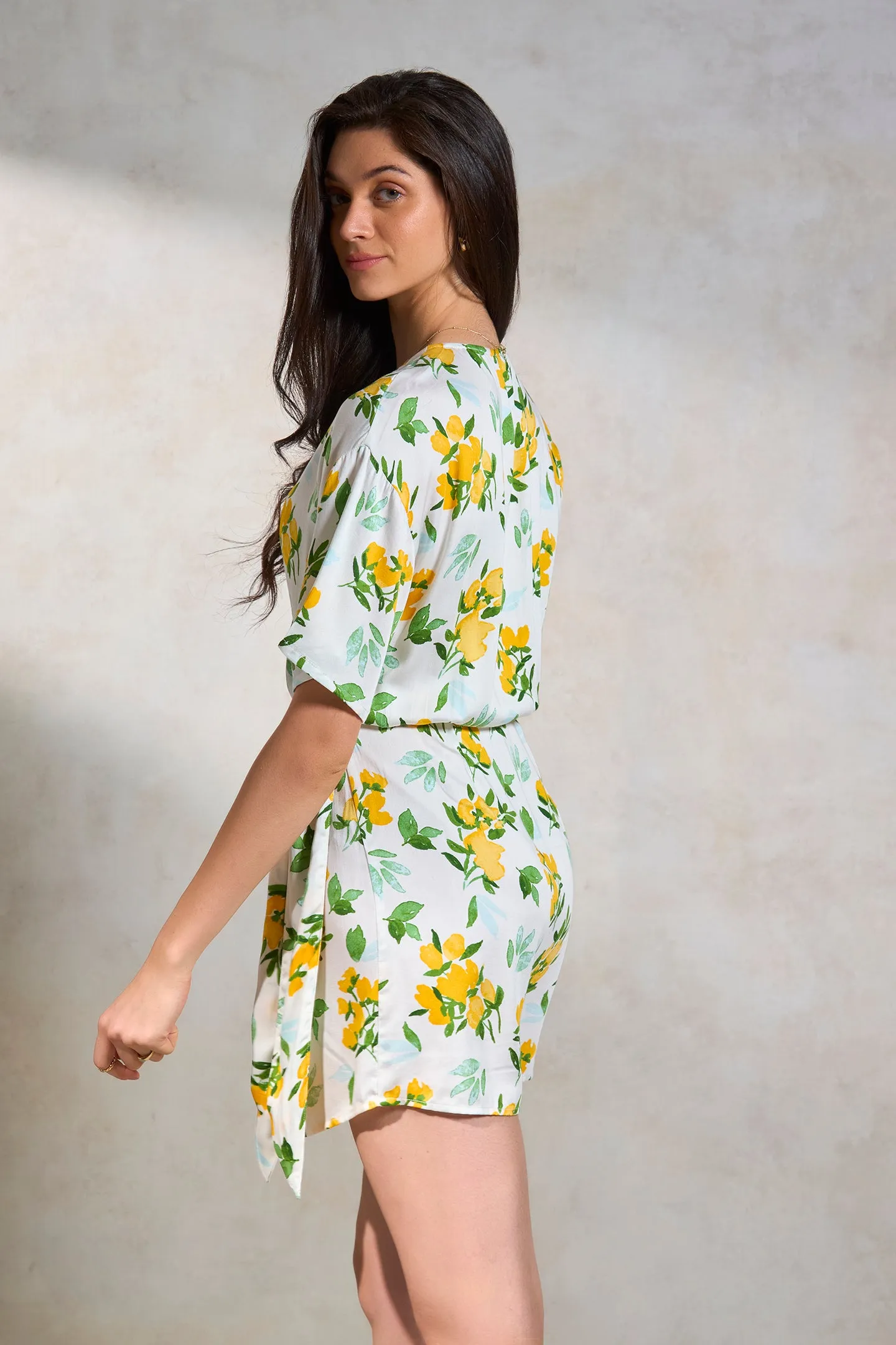 Kimaya|Floral Modal Wrap Dress