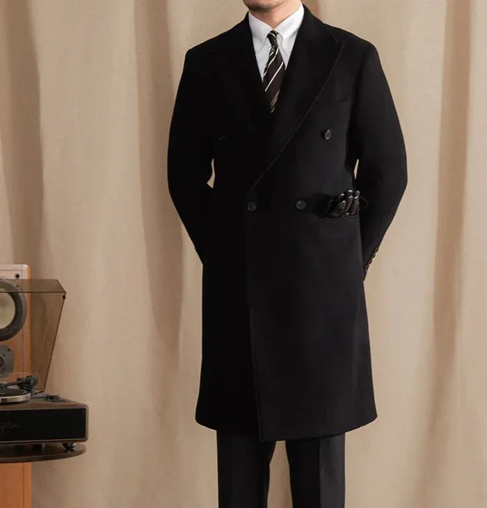 Kingsman Black Double Breasted Coat by Italian Vega®