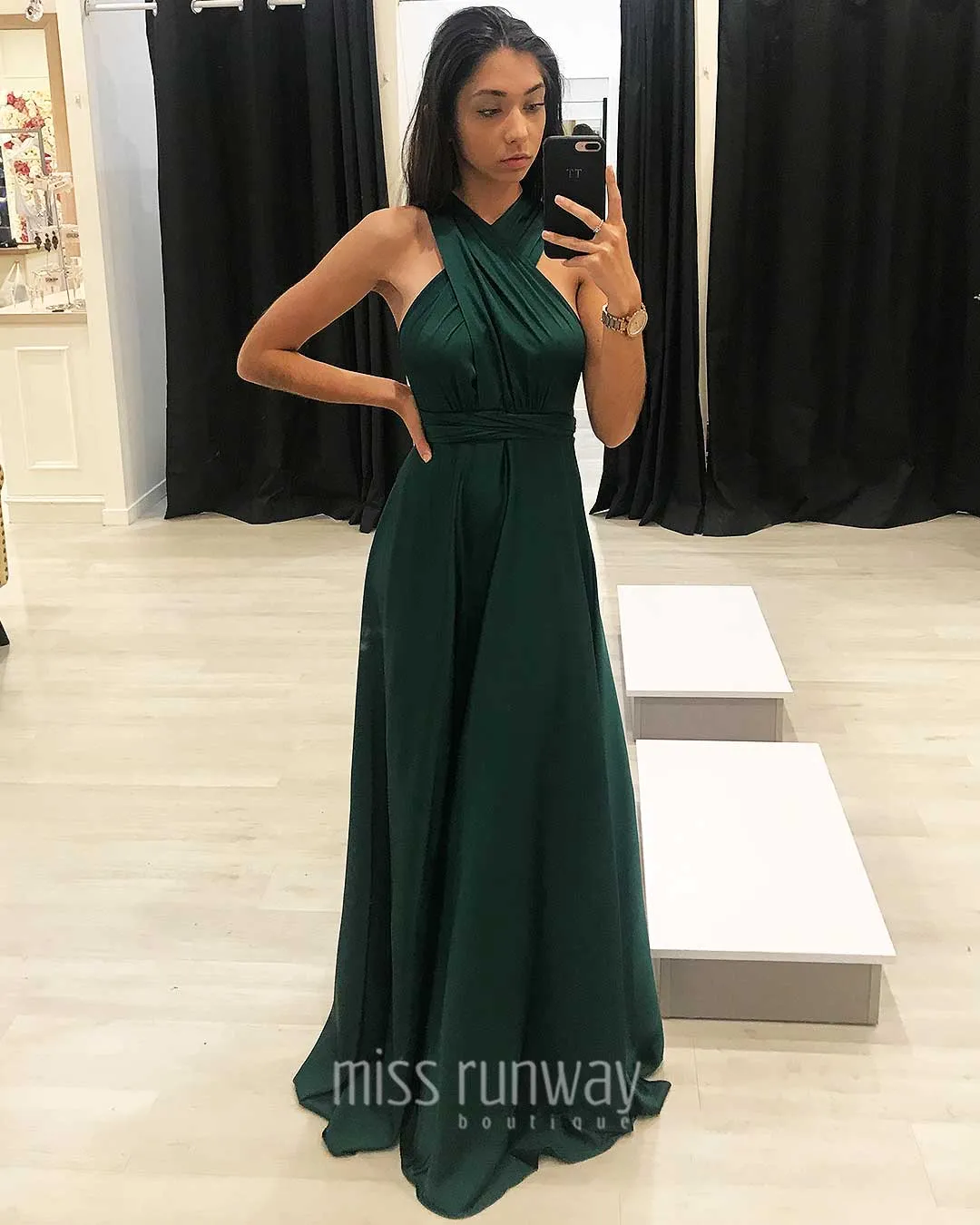 Kirsty Multi Wrap Dress - Emerald Green