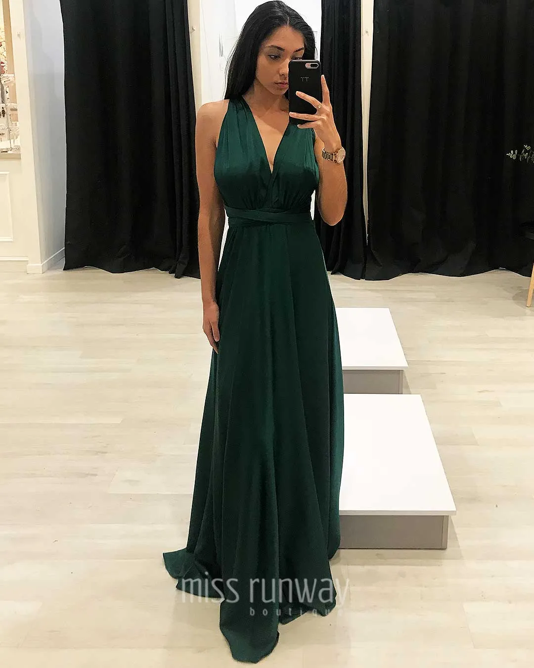 Kirsty Multi Wrap Dress - Emerald Green