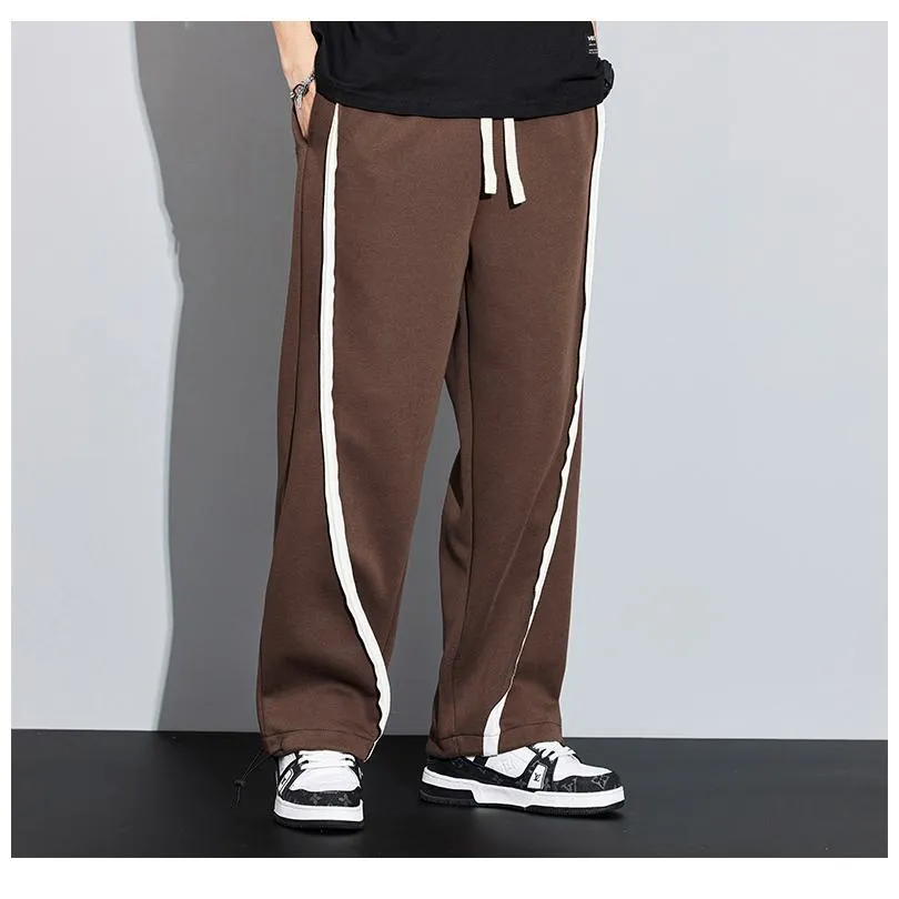 Knitted Sports Loose Fit Drawstring Tapered Sweatpant