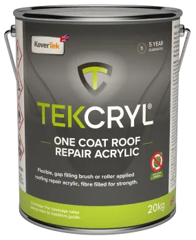 Kovertek TekCryl One Coat Acrylic Roof Repair Coating - Grey 20kg