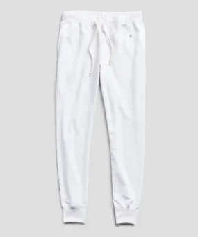 Lightweight Slim Jogger Sweatpant in White