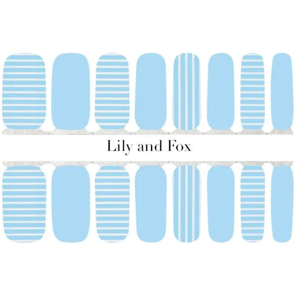 Lily and Fox - Nail Wrap - Baby Blue