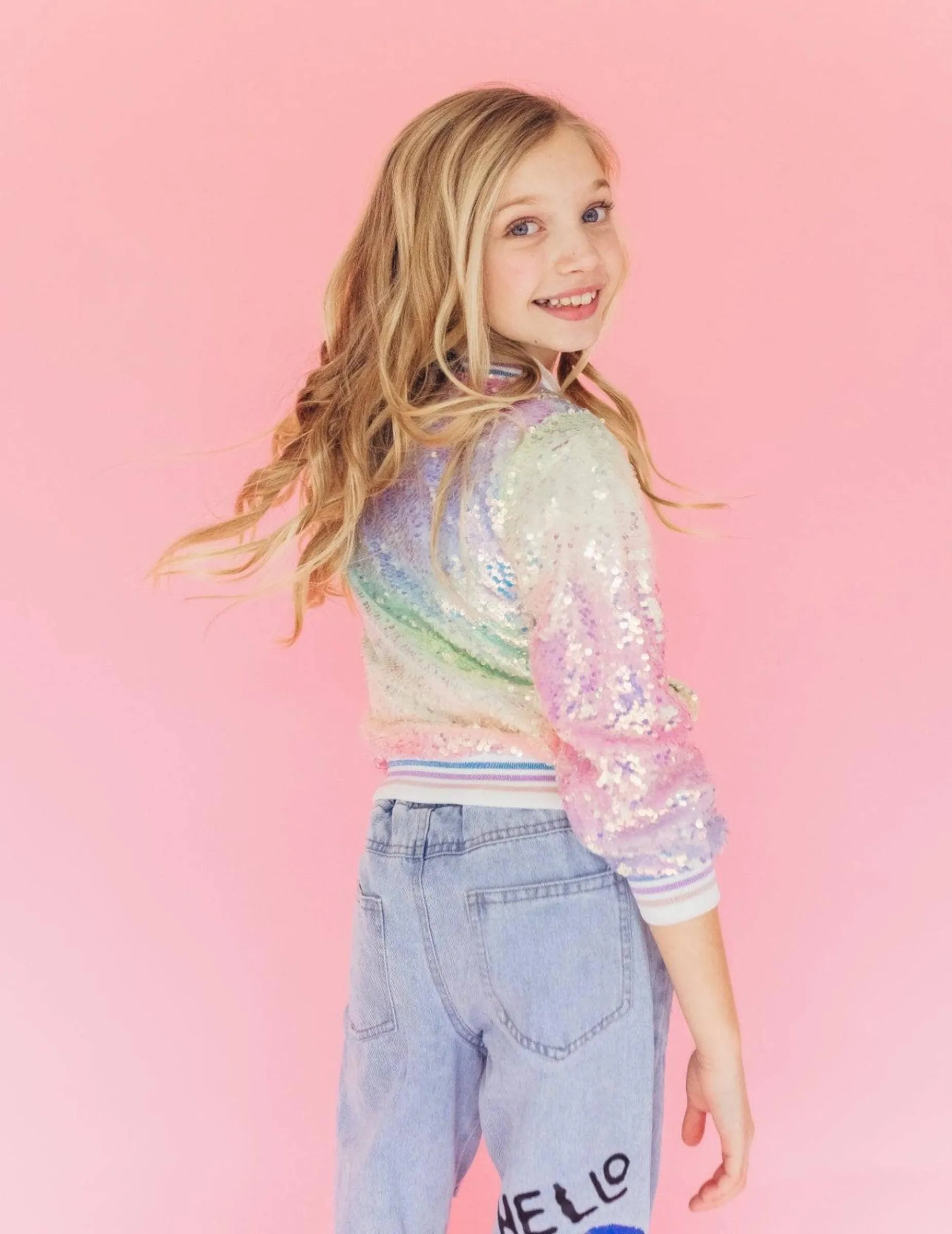 Lola   The Boys Icy Ombre Sequin Jacket