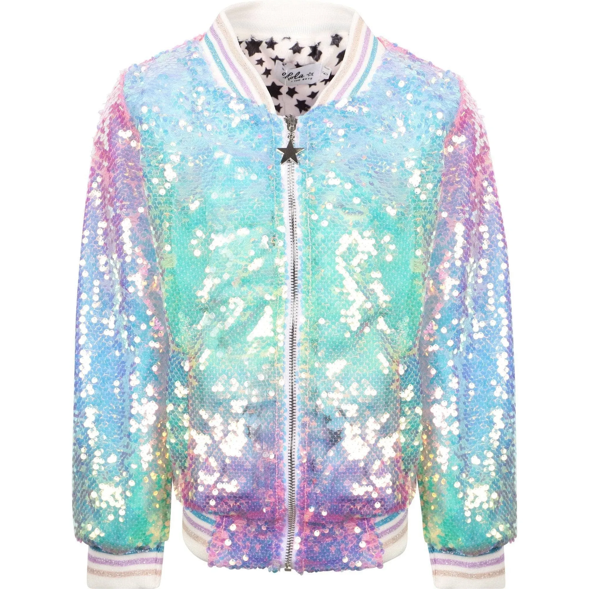 Lola   The Boys Icy Ombre Sequin Jacket