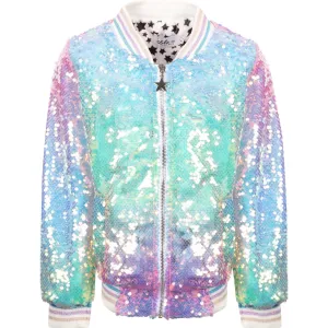 Lola   The Boys Icy Ombre Sequin Jacket