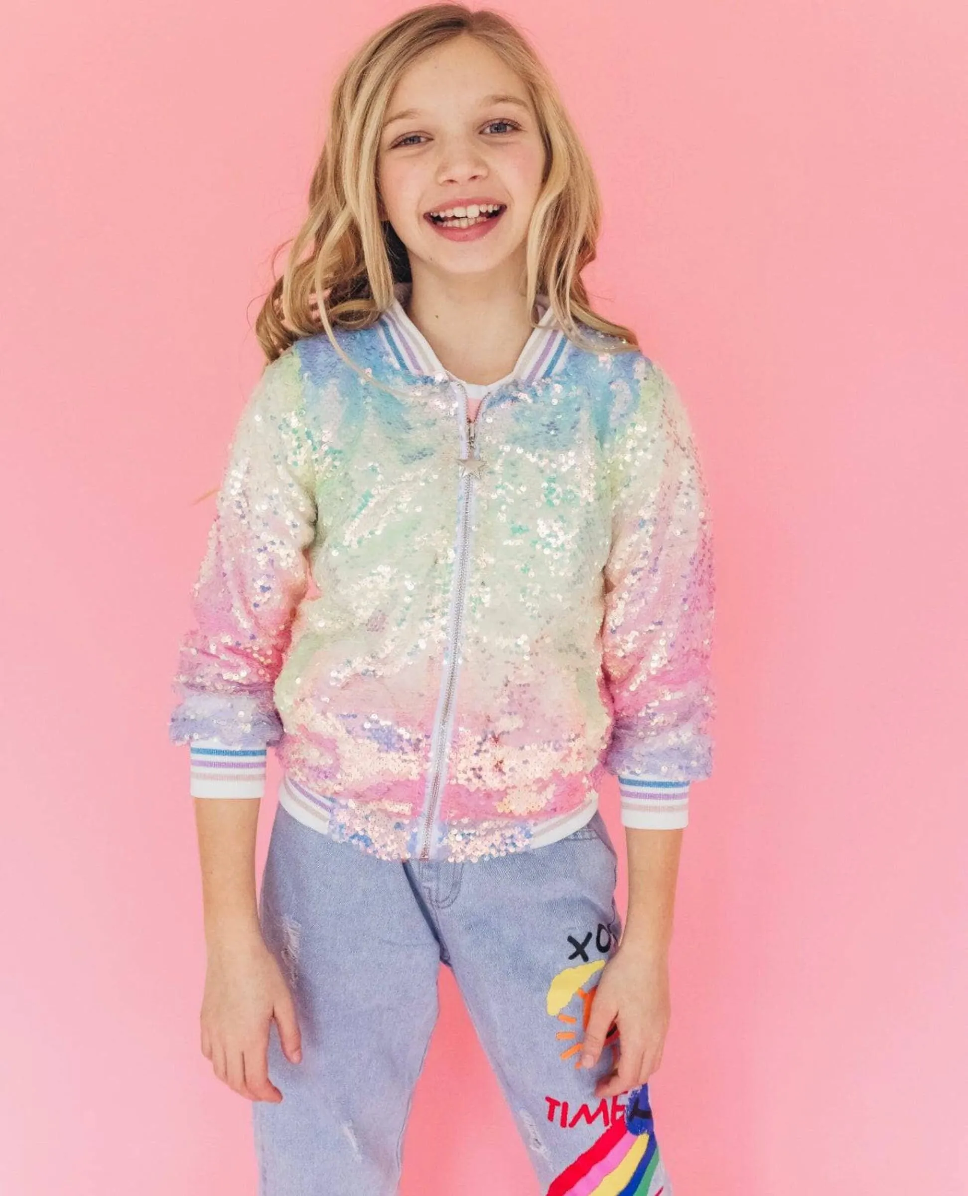 Lola   The Boys Icy Ombre Sequin Jacket