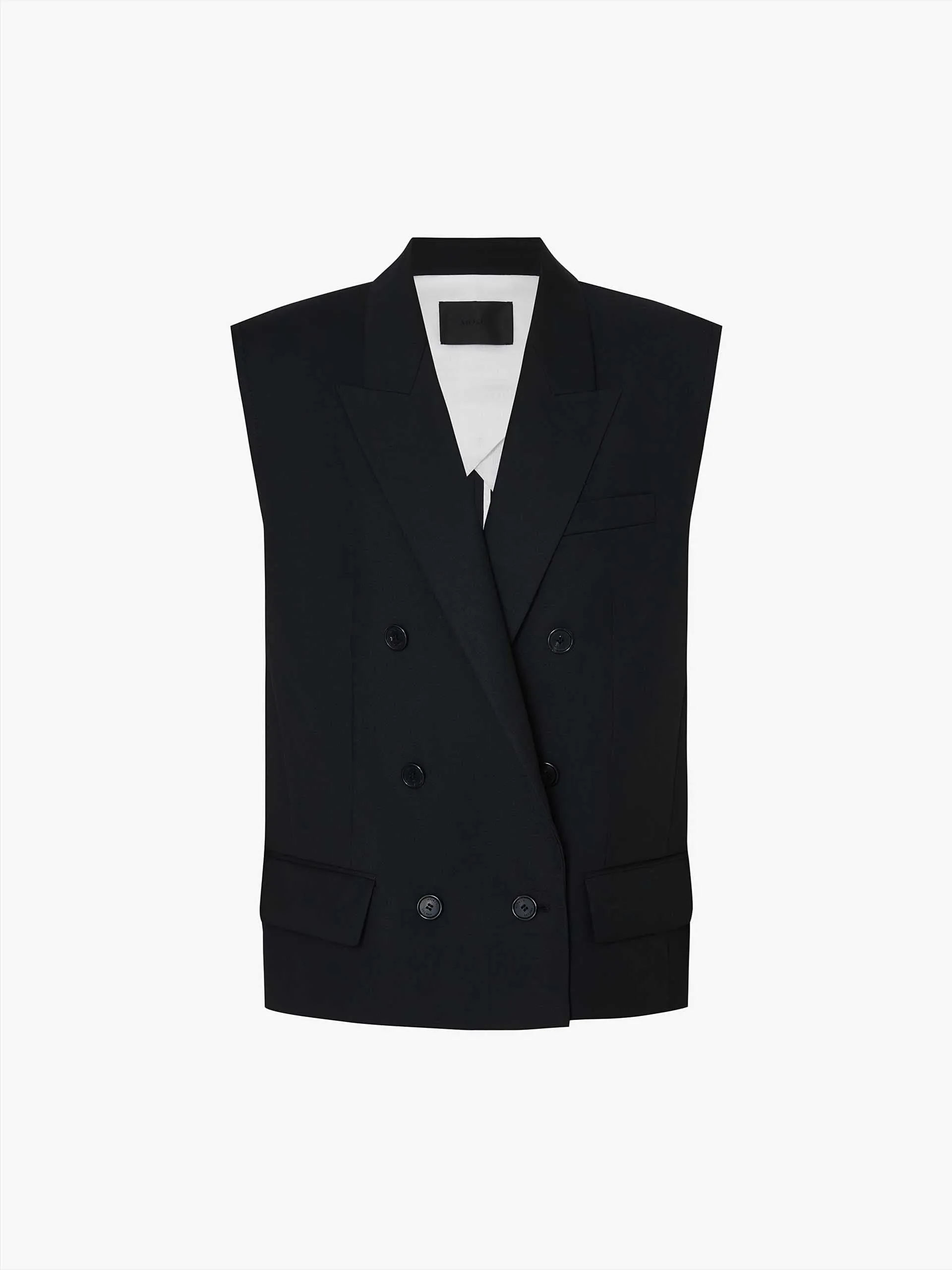 Longline Wool Blend Vest