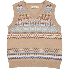 MarMar Wool Driftwood Mix Tono Knit Vest