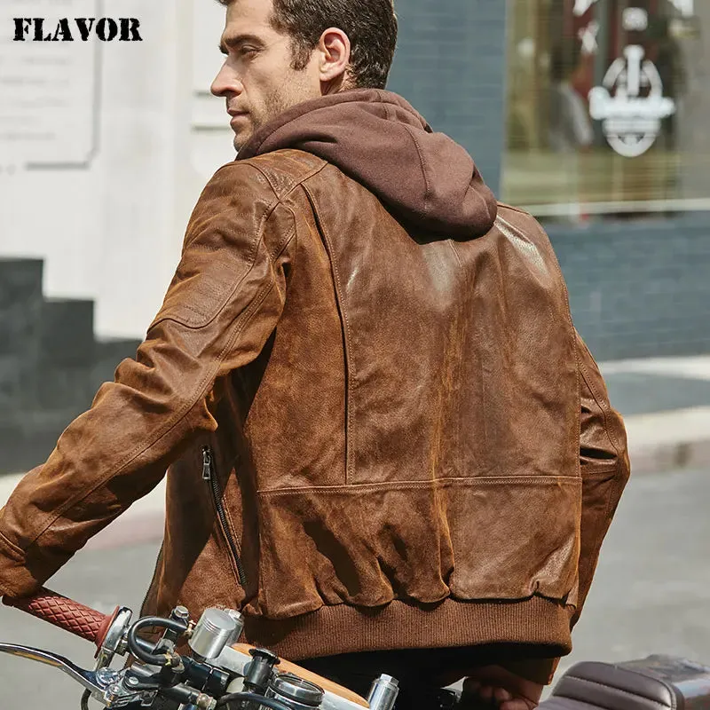 Men's Brown Leather Jacket