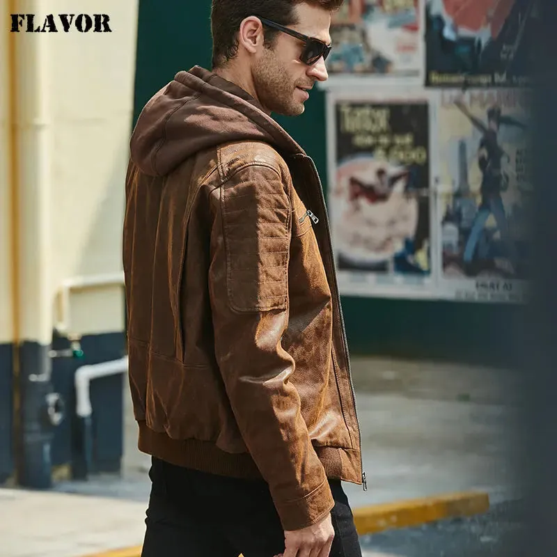 Men's Brown Leather Jacket