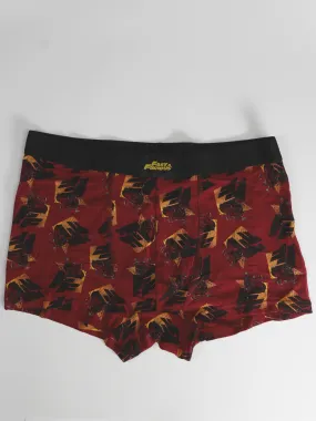 Men's Graphic Print Cotton Boxer,Burgundy