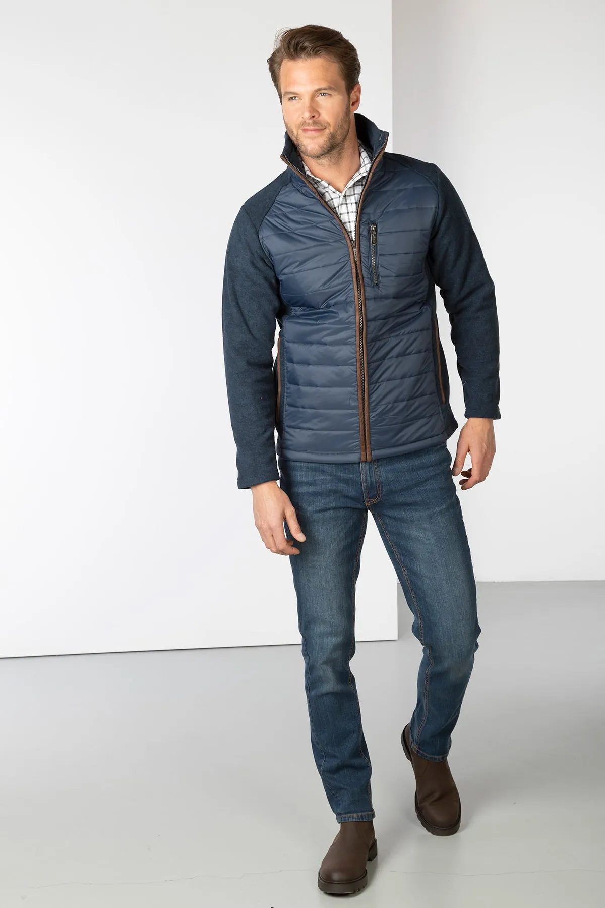 Men's Hybrid Fleece Jacket - Huggate