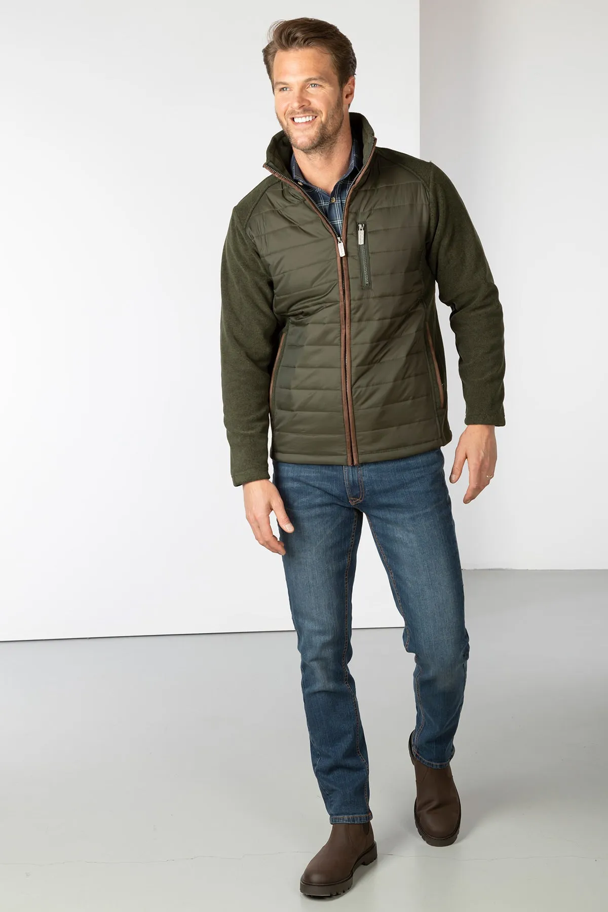 Men's Hybrid Fleece Jacket - Huggate