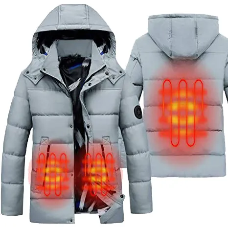 Men's Padded Duck Down Heated Jacket