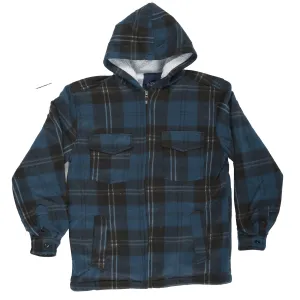 Mens Sherpa Lined Check Jacket Ramsay Blue