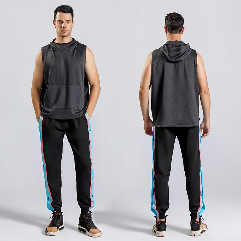 Mens Sports Sportswear Set Basketball Football Cycling Training Kits Gym Fitness Running Jogging Sweatpants Hooded Shirts Tops