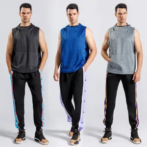 Mens Sports Sportswear Set Basketball Football Cycling Training Kits Gym Fitness Running Jogging Sweatpants Hooded Shirts Tops