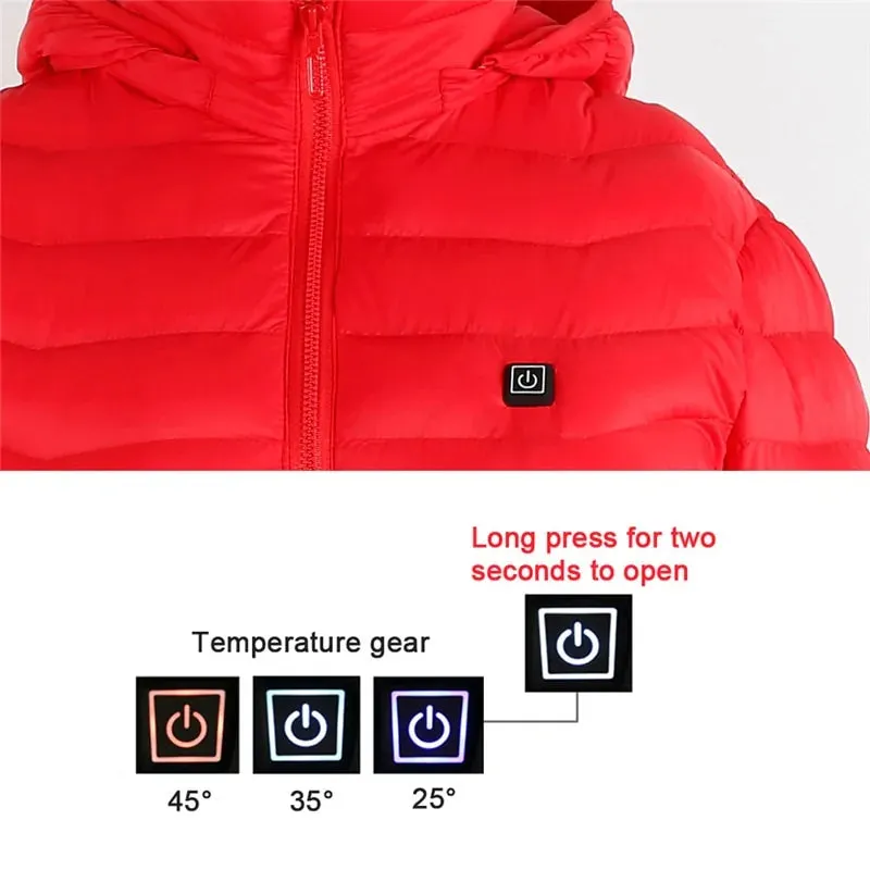 Men's Waterproof Heated Winter Fleece Jacket