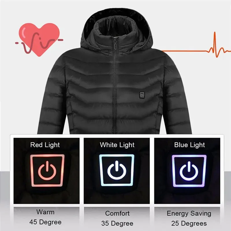 Men's Waterproof Heated Winter Fleece Jacket