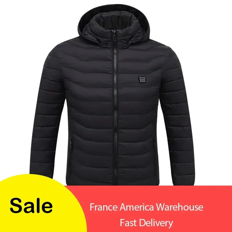 Men's Waterproof Heated Winter Fleece Jacket