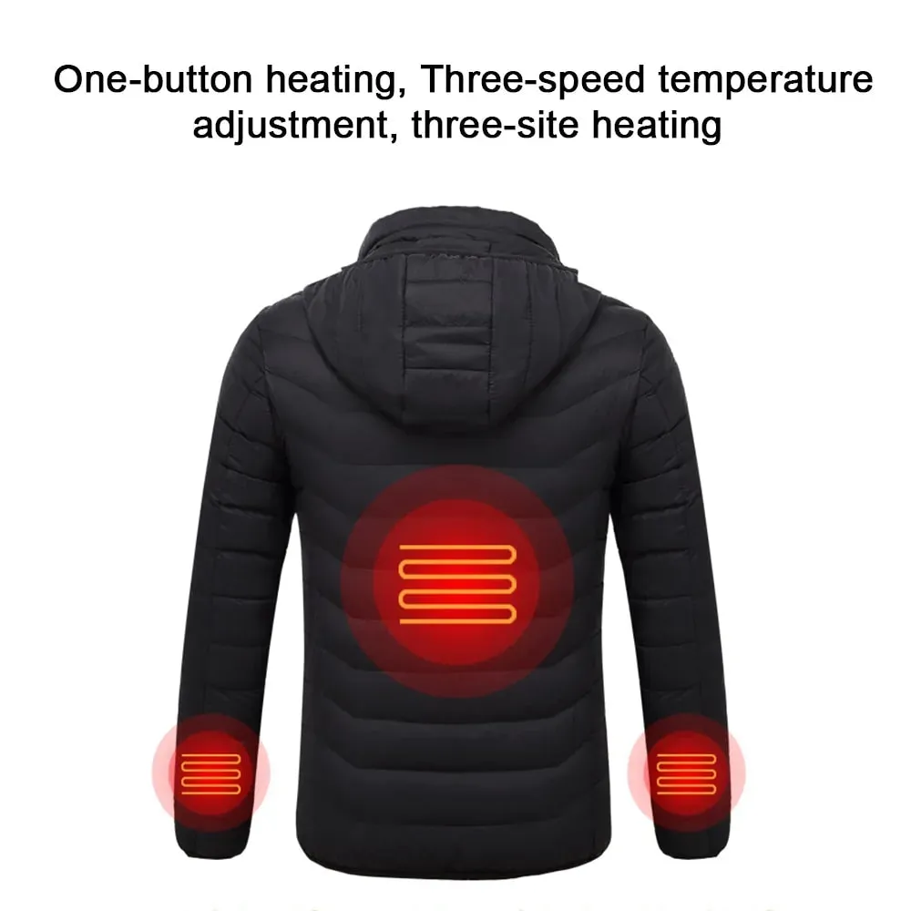 Men's Waterproof Heated Winter Fleece Jacket