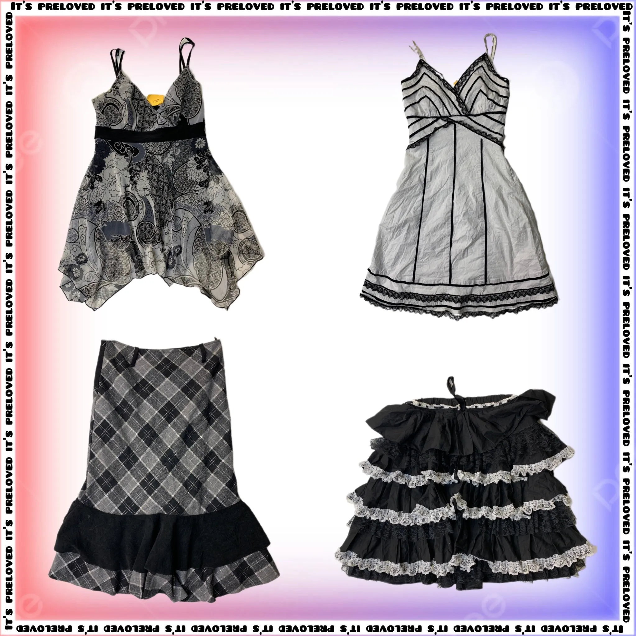 Monochrome Y2K Dress and Skirt Mix (SS-307)